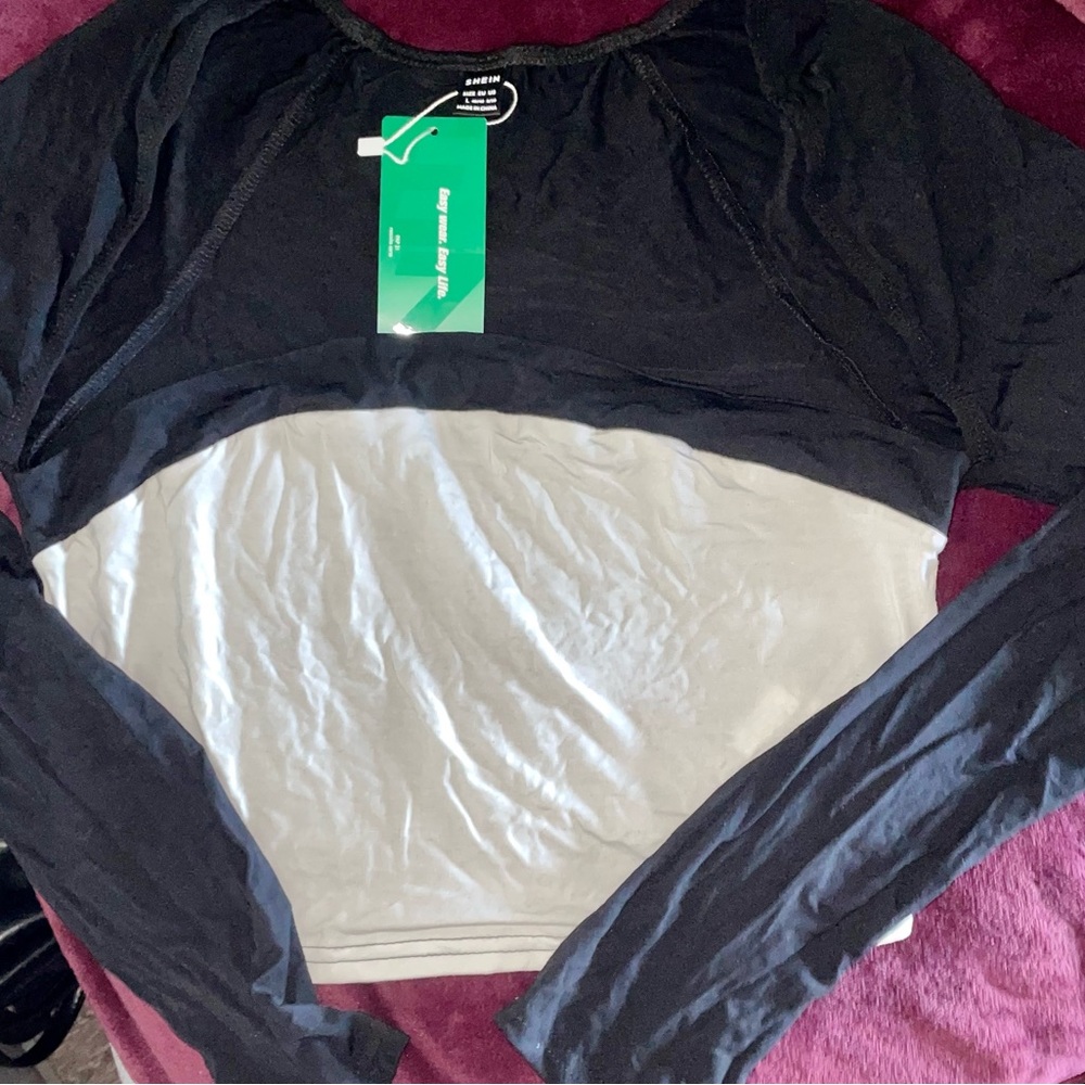 NWT SUPER CUTE STRETCHY SHRUG TOP WITH TUBE TOP ATTACHED!
